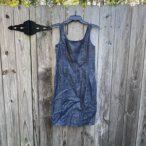 Talbots Sleeveless Linen Denim Look Dress size 2P